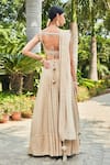 Shop_Bohame_Beige Georgette Embroidered Chikankari Sweetheart Neck Myra Lehenga Set _at_Aza_Fashions