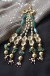 Shop_Heer-House Of Jewellery_Gold Plated Pearls Choodamani Passa _at_Aza_Fashions