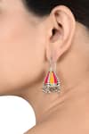 Buy_Tribe Amrapali_Multi Color Enamel Ramila Ghungroo Jhumkis _at_Aza_Fashions