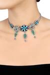 Buy_Tribe Amrapali_Multi Color Enamel Saloni Ghungroo Choker _at_Aza_Fashions
