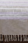 Design Gaatha_Cream Cotton Woven Stripe Pattern Bedcover _Online_at_Aza_Fashions