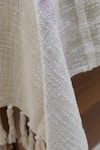 Buy_Design Gaatha_Cream Cotton Woven Stripe Pattern Bedcover _Online_at_Aza_Fashions