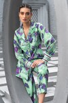 Chhavvi Aggarwal_Green Crepe Printed And Embroidered Geometric Floral Jacket & Pant Set_Online_at_Aza_Fashions