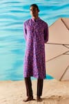 Buy_Raasa_Purple Crepe Printed Floral Chiquitita Kurta  _at_Aza_Fashions