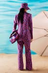 Shop_Raasa_Purple Crepe Printed Floral Shawl Collar Chiquitita Jacket And Pant Set _at_Aza_Fashions