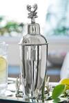 Buy_Elm & Oak_Silver Steel And Brass Carved Reindeer Cocktail Shaker_at_Aza_Fashions