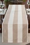 Buy_Elm & Oak_Cream Cotton French Stripe Table Runner_at_Aza_Fashions