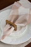 Buy Elm & Oak Cream Linen Salento Checkered Pattern Napkins - Set Of 4 at Aza Fashions Buy_Elm & Oak_Cream Linen Salento Checkered Pattern Napkins - Set Of 4_at_Aza_Fashions