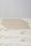 Shop Elm & Oak Cream Cotton Brooks Stripe Pattern Placemat - Set Of 4 at Aza Fashions Shop_Elm & Oak_Cream Cotton Brooks Stripe Pattern Placemat - Set Of 4_at_Aza_Fashions