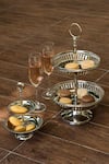 Buy_Elm & Oak_Silver Brass And Aluminium Base Victorian High Tea Cake_at_Aza_Fashions