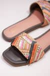 Shop_Soleart_Multi Color Embroidery Boho Mystery Glass Tube Sliders _Online_at_Aza_Fashions