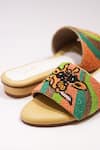Shop_Soleart_Multi Color Embroidery Goofy Giraffe Sliders_Online_at_Aza_Fashions