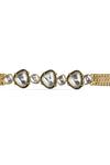 Vasundhara_Silver Plated Crystals Geometric Kundan And Cubic Zirconia Bracelet_Online_at_Aza_Fashions