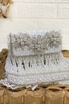 Shop_Kainiche by Mehak_Silver Embellished Sequin Bag _at_Aza_Fashions