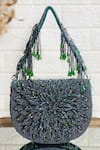 Buy_Kainiche by Mehak_Green Embellished Bead Bag _at_Aza_Fashions