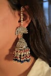 Buy_Heer-House Of Jewellery_Blue Stones Neelambari Jhumkas _at_Aza_Fashions