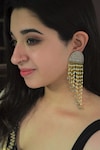 Buy_Heer-House Of Jewellery_Gold Plated Beads Waterfall Dangler Earrings_at_Aza_Fashions