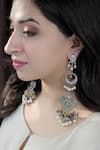 Buy_Heer-House Of Jewellery_Gold Plated Pearls And Stones Savera Dangler Earrings _at_Aza_Fashions