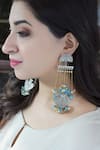 Buy_Heer-House Of Jewellery_Blue Stones Shyama Kundal Dangler Earrings _at_Aza_Fashions