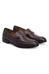 Buy_Hats Off Accessories_Maroon Leather Slip-on Shoes  _at_Aza_Fashions