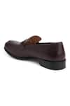 Hats Off Accessories_Maroon Leather Slip-on Shoes  _at_Aza_Fashions