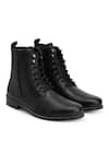 Buy_Hats Off Accessories_Black Genuine Leather Ankle Boots  _at_Aza_Fashions