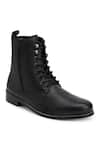 Buy_Hats Off Accessories_Black Genuine Leather Ankle Boots  _Online_at_Aza_Fashions