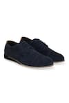 Buy_Hats Off Accessories_Blue Leather Casual Derby Shoes  _at_Aza_Fashions