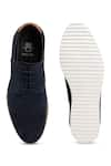 Shop_Hats Off Accessories_Blue Leather Casual Derby Shoes  _at_Aza_Fashions