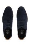 Hats Off Accessories_Blue Leather Casual Derby Shoes  _Online_at_Aza_Fashions