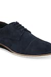 Shop_Hats Off Accessories_Blue Leather Casual Derby Shoes  _Online_at_Aza_Fashions