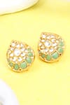 Buy_Sangeeta Boochra_Gold Plated Stones Kundan Embellished Teardrop Earrings _at_Aza_Fashions