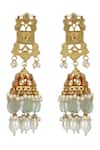 Buy_Auraa Trends_Gold Plated Stones, Pearls Kundan Embellished Choker And Earrings Set 