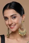 Buy_Dugran By Dugristyle_Gold Plated Embellished Pearl Chandbali Earrings _at_Aza_Fashions