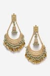 Dugran By Dugristyle_Gold Plated Embellished Pearl Chandbali Earrings _Online_at_Aza_Fashions