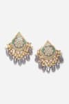 Dugran By Dugristyle_Grey Embellished American Diamond Earrings _Online_at_Aza_Fashions