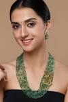 Buy Dugran By Dugristyle Green Radha Krishna Layered Necklace at Aza Fashions Buy_Dugran By Dugristyle_Green Radha Krishna Layered Necklace _at_Aza_Fashions