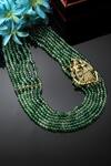 Shop Dugran By Dugristyle Green Radha Krishna Layered Necklace at Aza Fashions Shop_Dugran By Dugristyle_Green Radha Krishna Layered Necklace _at_Aza_Fashions