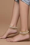 Buy_Dugran By Dugristyle_Gold Plated Kundan And Pearl Embellished & Anklets _at_Aza_Fashions