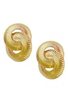 Shop_Radhika Agrawal Jewels_Gold Plated Infinity Stud Earrings _at_Aza_Fashions