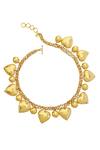 Buy_Radhika Agrawal Jewels_Gold Plated Heart And Bead Drop Necklace _at_Aza_Fashions