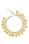 Buy Radhika Agrawal Jewels Gold Plated Bead And Heart Drop Necklace at Aza Fashions Buy_Radhika Agrawal Jewels_Gold Plated Bead And Heart Drop Necklace _at_Aza_Fashions