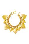 Buy_Radhika Agrawal Jewels_Gold Plated Beads Clara Heart Shaped Bracelet _at_Aza_Fashions