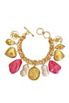 Buy_Radhika Agrawal Jewels_Multi Color Pearls, Beads Barbie Embellished Bracelet _at_Aza_Fashions