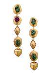 Shop_Radhika Agrawal Jewels_Multi Color Stones, Beads Mixed Poppy Embellished Danglers _at_Aza_Fashions