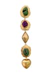 Radhika Agrawal Jewels_Multi Color Stones, Beads Mixed Poppy Embellished Danglers _Online_at_Aza_Fashions