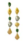 Buy_Radhika Agrawal Jewels_Multi Color Bead Poppy Embellished Danglers _at_Aza_Fashions