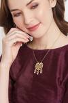 Buy Zariin Gold Plated Bead Cutwork Pendant Necklace at Aza Fashions Buy_Zariin_Gold Plated Bead Cutwork Pendant Necklace _at_Aza_Fashions