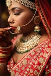 Buy_Riana Jewellery_Gold Plated Stone Floral Nath _at_Aza_Fashions