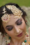Buy_Riana Jewellery_Gold Plated Floral Cutwork Passa _at_Aza_Fashions
